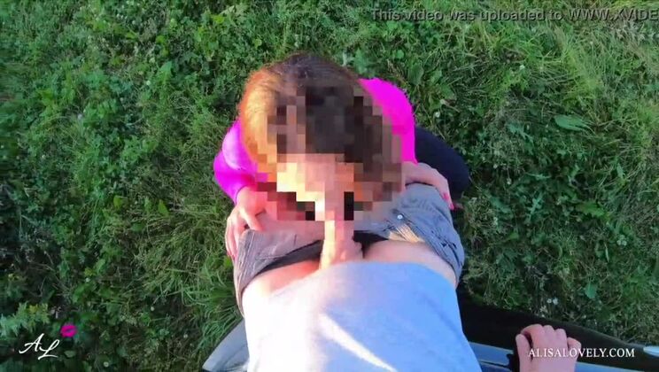 Public Outdoor Fuck Babe with Sexy Butt - Young Amateur Couple POV!