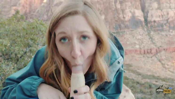 Cute Young Blonde Girl Fucked Outdoors - Molly Pills - Horny Hiking POV