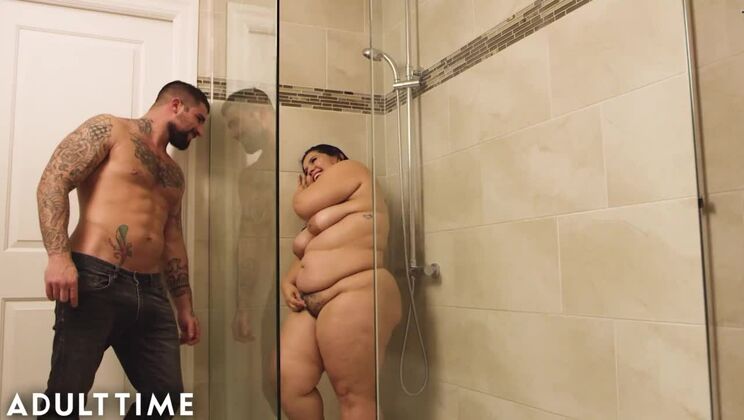 ADULT TIME BBW Karla Lane Steamy Shower Sex With Lover