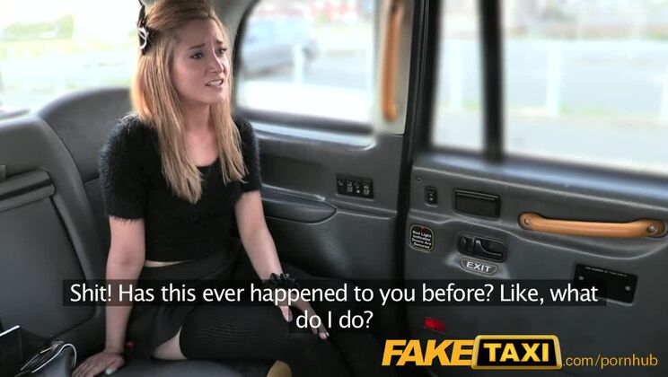FakeTaxi Petite blonde in sexy pull up stockings
