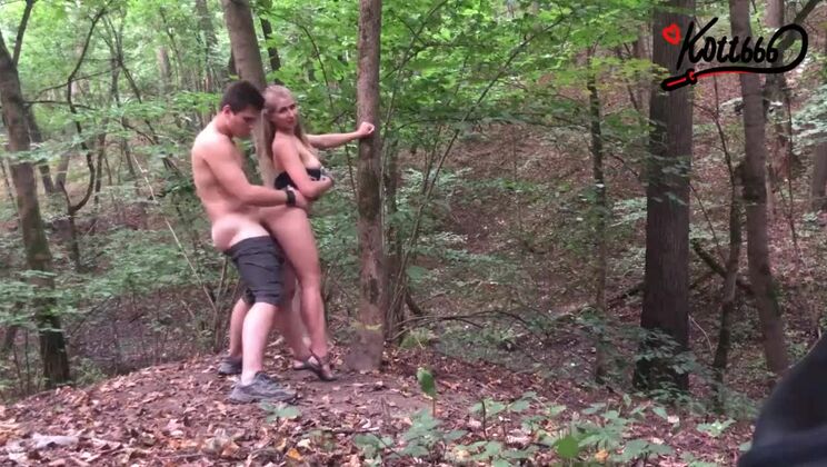 Public Outdoor Sex in the Forest | Standing Doggystyle and Lift Carry
