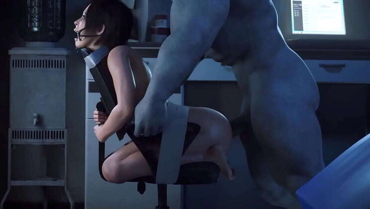 She never anticipated such a large manhood appearing before her. 3D animated hardcore sex
