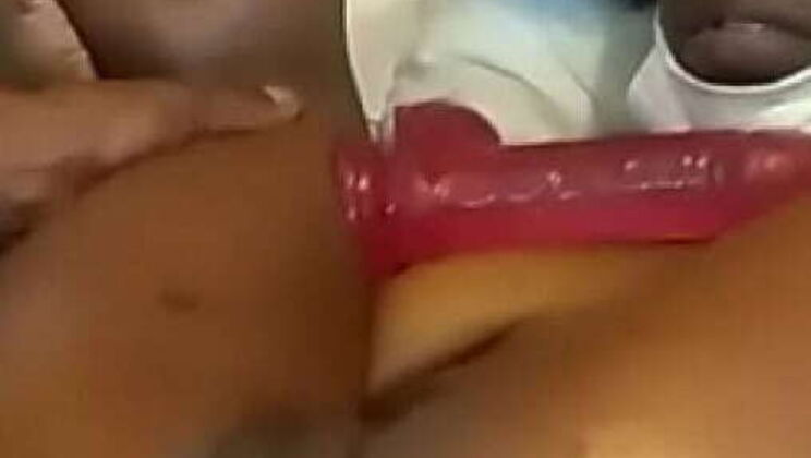 Amateur Black Goddess with Big Booty & Natural Tits - Dildo Play (Part 2)