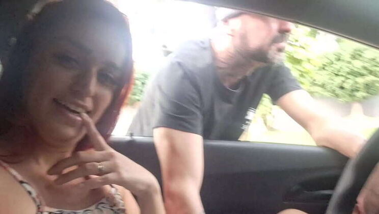 Wife Drives Car Commando to Solicit Info from Strangers