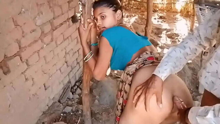 Desi Indian Bhabhi Forced into Field for Hard Doggystyle & Pussy Licking
