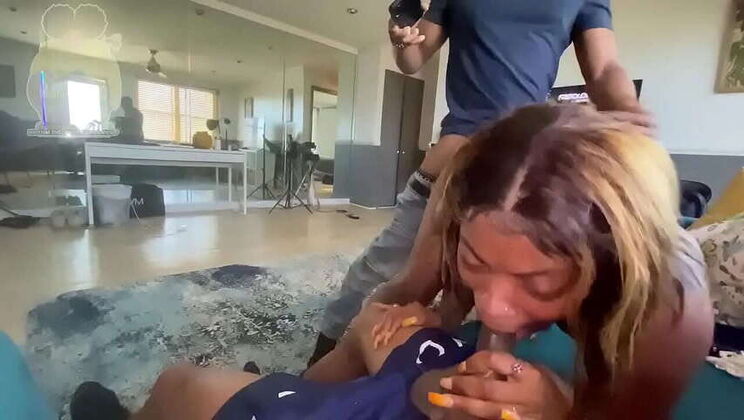 HoneyDippedC's MFM Threesome with DickHDDaily & BenjiBands: Black Guys, Big Cocks & Tight Pussies