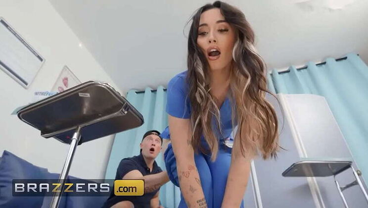 Lucky Zac Gets Intimate with Nurses Aria Lee & Lulu Chu in the Exam Room - Brazzers