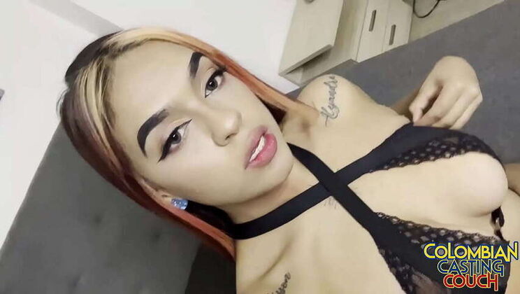Hot Colombian Teen Veronica's 19th Birthday Casting: Interracial Creampie & Wet Blowjob
