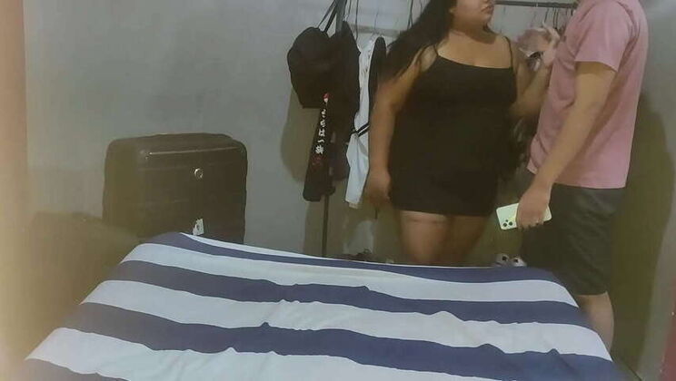 Peeping on My Stepsister Changing, She Chooses Sex Over Telling on Me; Rides Me with Her Big Booty