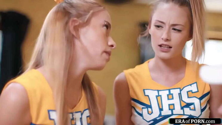 Cheerleader Threesome with Mature Coach and Petite Kyler Quinn