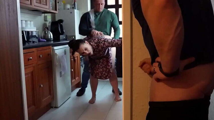 Big Booty Wife Gets Filled with Cum by Lover While Husband Watches and Jerks Off