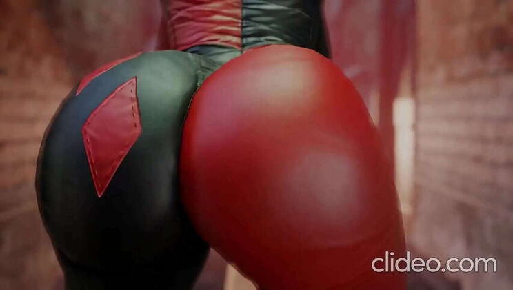 Harley Quinn Shaking Her Curvy Derrière
