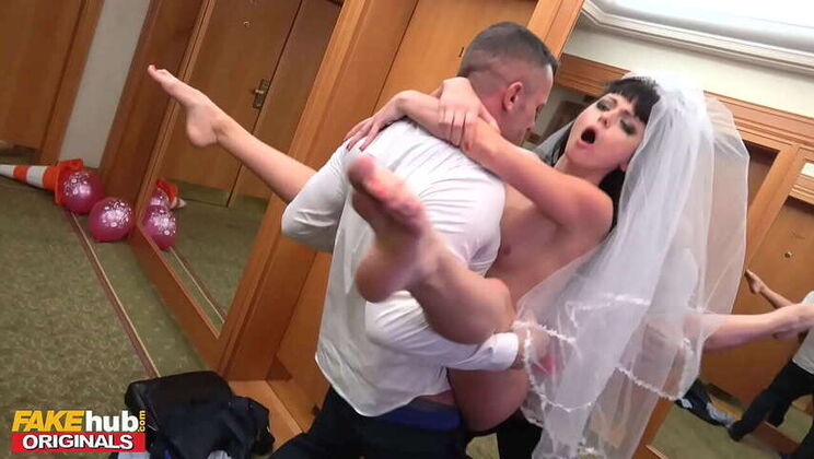 FAKEhub - Sonya's Hen Do Deception: Brunette Mischief with a French Lover and His Enormous Manhood
