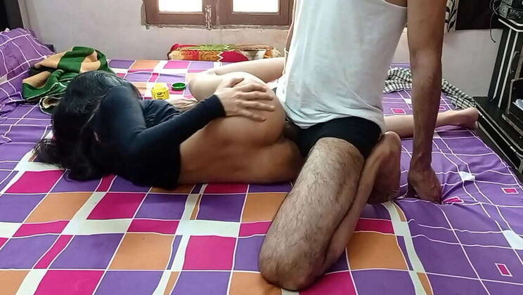 Desi Slim Girl's Anal Fantasy with Big Cock & Cumshot