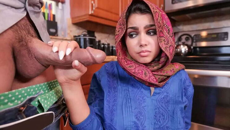Muslim Exchange Student Ada Sanchez Experiences Generous White Cock