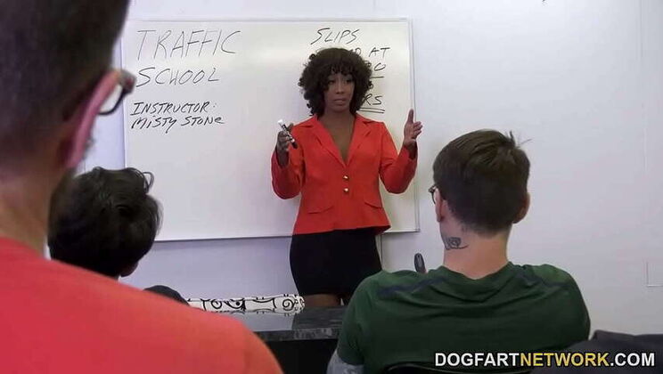 Misty Stone: 10 Guy Blowbang & Multiple Facial Cumshots