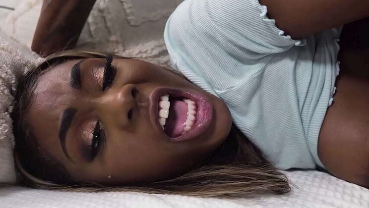 Ebony Stepdad Cracks Under Teen's Pressure