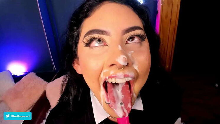 Luci's Job Interview: Sloppy Blowjob & Cum-On-Face