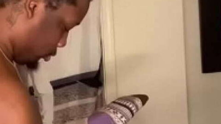 Ebony Army Wife Caught Cheating with Stepson