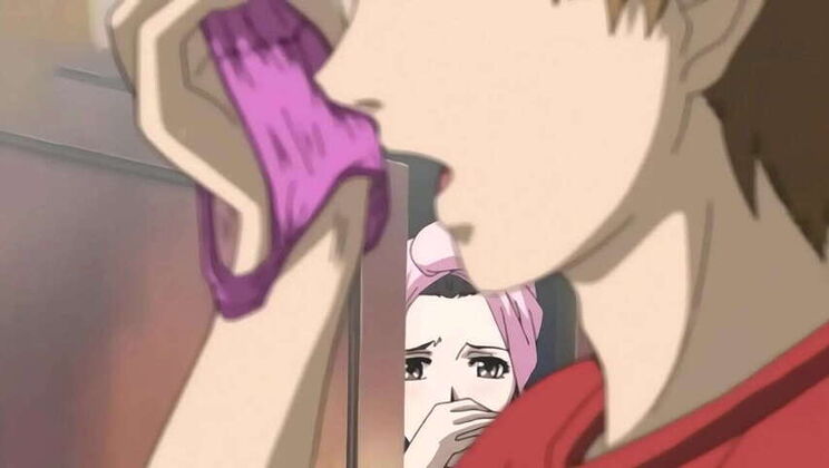 Uncensored Hentai: Stepmom Catches Stepson Masturbating with Her Lingerie