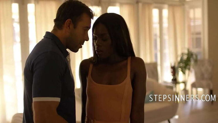 My Stepsister's Boyfriend & I: A Forbidden Blowjob & Ebony Pussy Experience