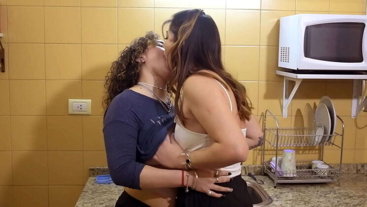 Neighborhood Lesbians Cristal and Vestani Get Horny and Masturbate Together