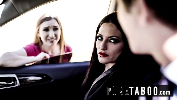 Couple Picks Up Hot Hitchhiker for Wild Threesome with Kissa Sins & Gracie May Green