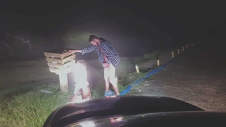 Blonde Mari in White Dress Takes Wood at Spooky Crossroads - Crazy Halloween Fuck