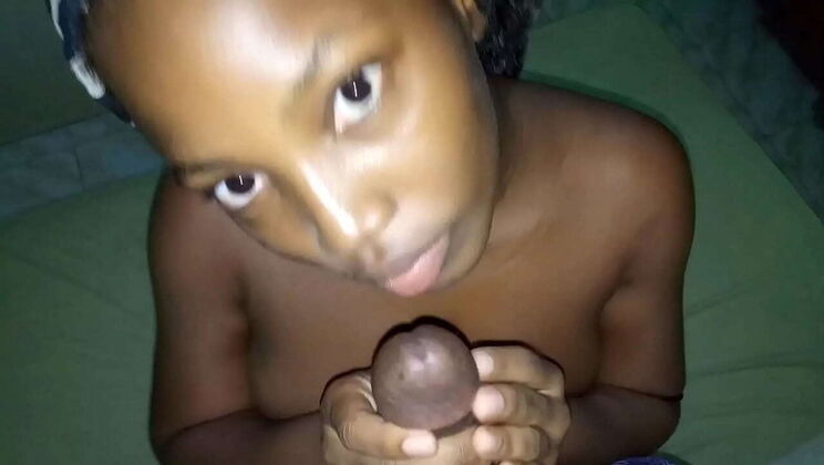 Hot African Babe Jhodez1 Sucks Big Dick and Makes Him Happy - POV Blowjob