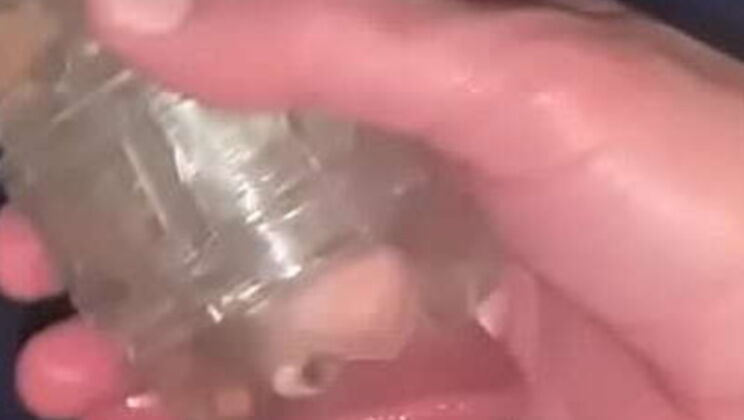 Solo Guy Edging & Cumming Hard with Fleshlight Quickshot - Slow Stroking & Loud Orgasm