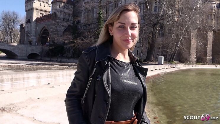 German Scout Siya Jey - Big Natural Boobs Teen Fucked Hard in Public Pickup Casting