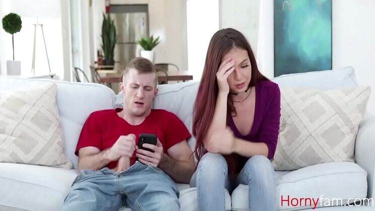 Stepbrother Jerks Off In Front Of Stepsister Ava Haze - Teen Skinny Fantasy
