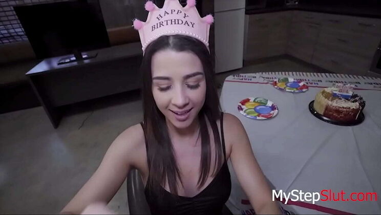 Kylie Rocket's 18th Birthday Fuck with Step Dad - Petite Teen Gets Horny