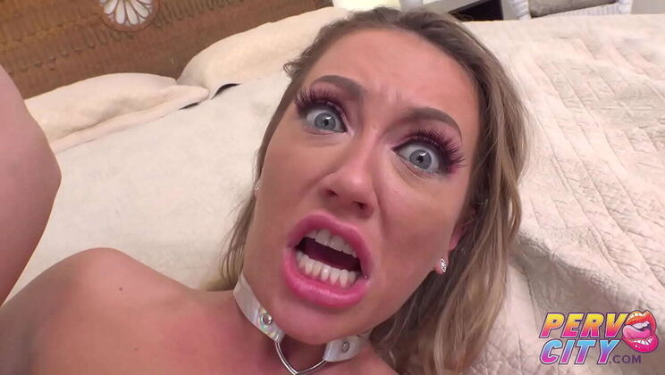 Blonde Squirting Anal Slut Adira Allure Takes Creampie from John Strong