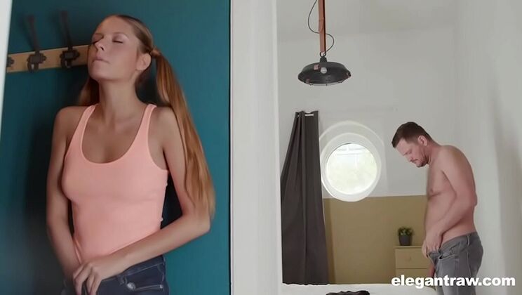 Stepdaughter Pleases Stepdaddy with Hardcore Anal and Cum Eating
