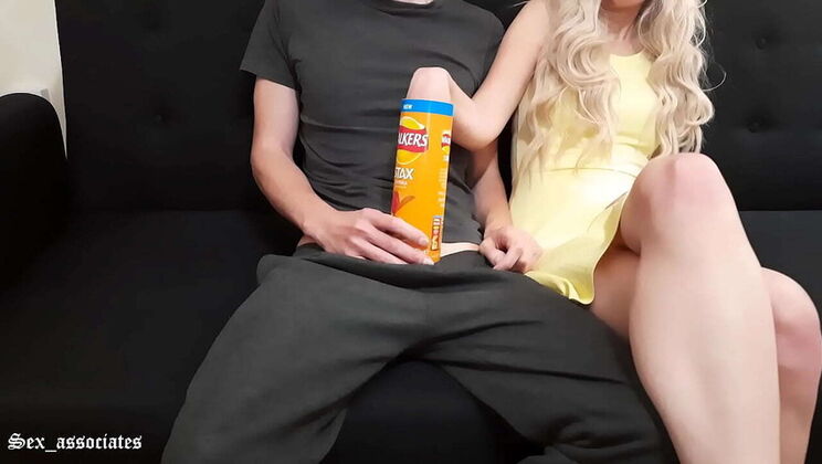 Pringles Can Prank: Trick Your Girlfriend into a Hot Blowjob - Amateur Teen Sofie Lund