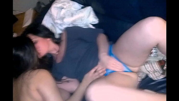 Hot Threesome with Hispanic and White Girls - Big Cock Blowjob, Cumshot Facial, and Pussy Play