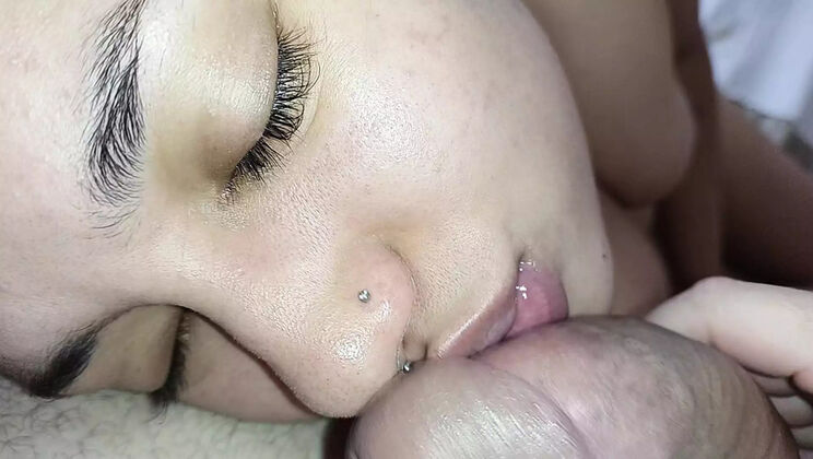 Naughty Latina Slut Gets Face Covered in Cum After Deep Throbbing Hard Cock