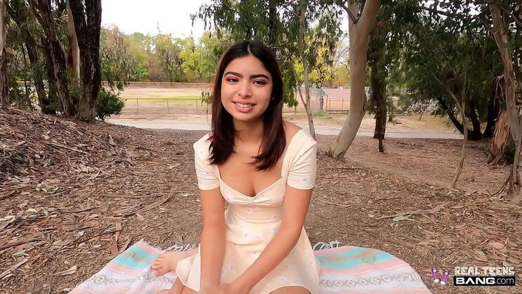 19 Year Old Latina Teen Hazel Heart First Time Porn Casting - Blowjob & Doggystyle Outdoor