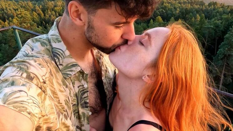 Hot Redhead Fucks Outdoors with Passion - Romantic Public Sex in Nature