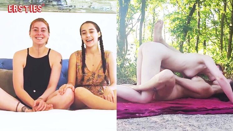 German Amateur Lesbians Fuck with Strap-On at Public Lake - Big Tits & Risky Outdoor Sex