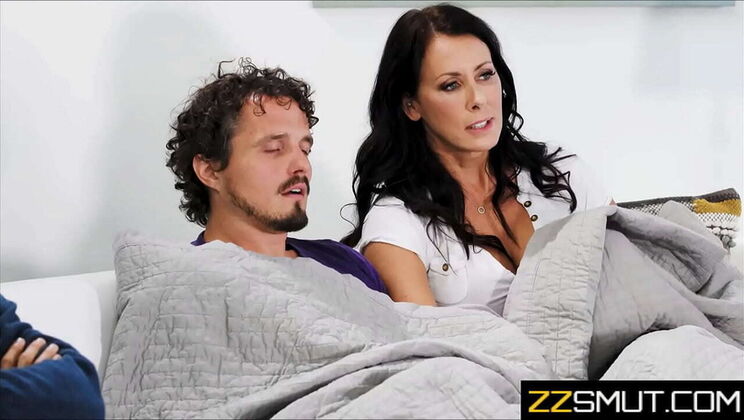 Reagan Foxx Sneaky StepMom Fucks StepSon Next to StepDad