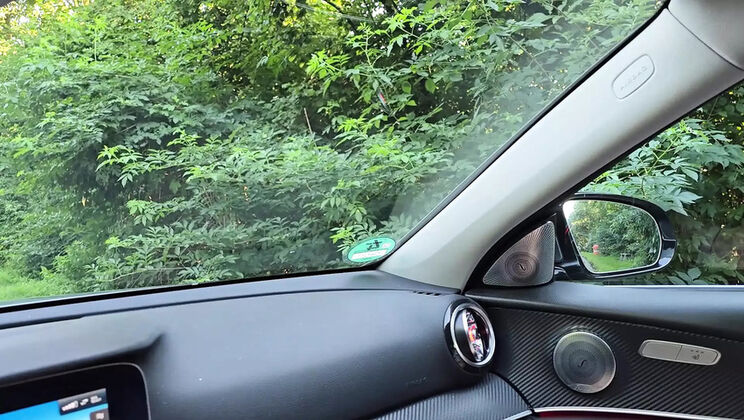 Hot Blonde Wife Dogging in Car on Last Day of Summer 2024 - Public Sex & Sloppy Blowjob