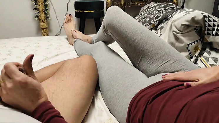 Stepmom Sucks Cock and Swallows Cum in Close-Up POV