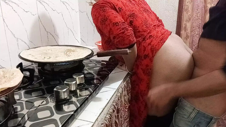 Desi Indian Step Mom Fucks Hard in Kitchen - QueenbeautyQB HD