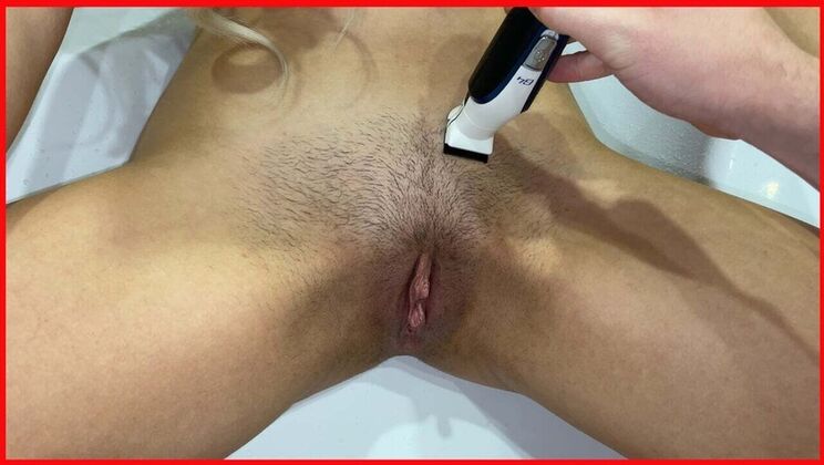 Close-Up POV: Shaving Hairy Teen Pussy with Trimmer & Razor in 4K