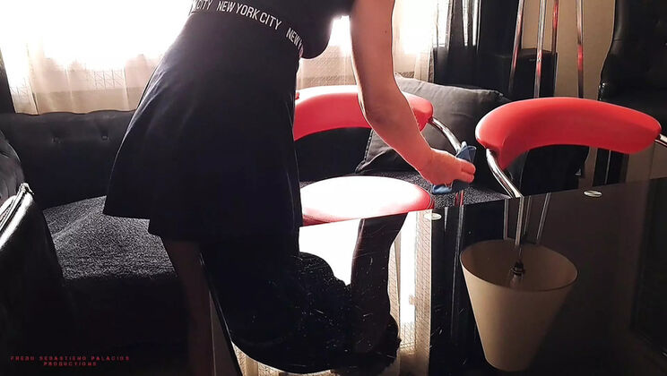 Real Housewife Gets Rough Cleaning Surprise - Hardcore Creampie Sex with MILF StepMom