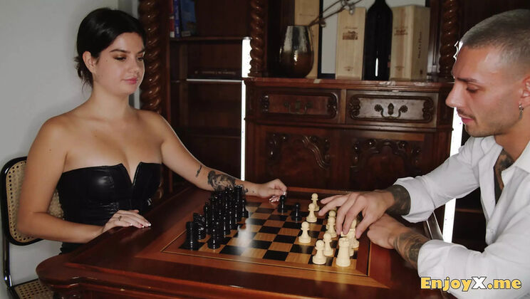 Valkiria Lapiedra wild Spanish anal fuck with big tits on chess table - HD doggystyle & cowgirl