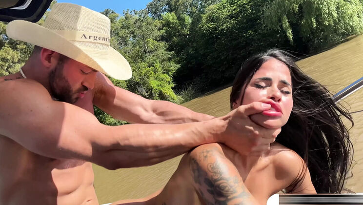 Horny Brazilian Gih Ribeiro Sucks Big Cock & Swallows Cum on Boat Trip - 4K Porn