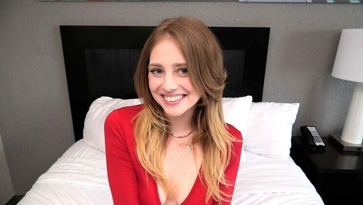 Tall Ginger Teen Lucy Foxx Sucks Cock & Eats Ass - Trimmed Pussy POV